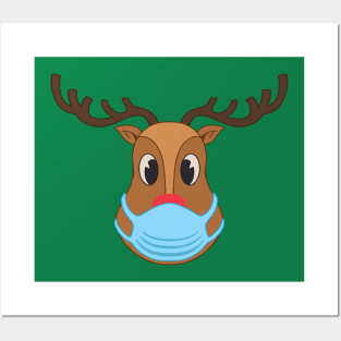 Rudolph Face Mask Posters and Art